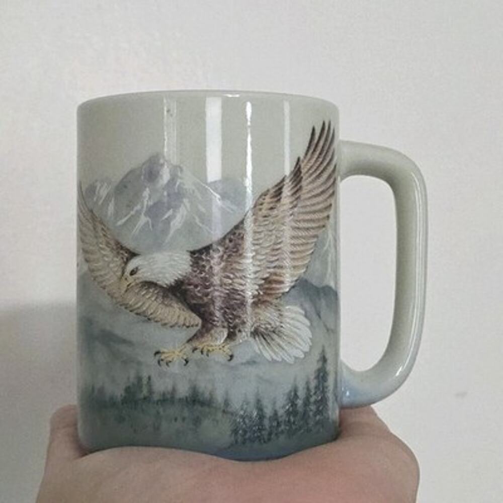 Vintage Eagle Coffee Mug Made In Japan Outdoors Dad Gift